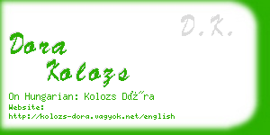 dora kolozs business card